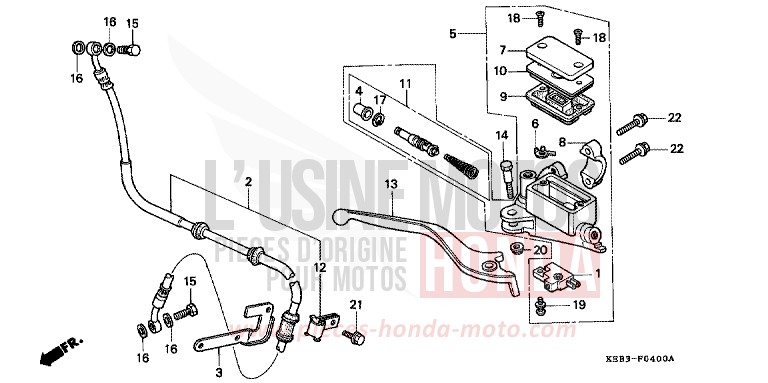VORDERRADBREMSE von CB1300 Super Bold'or ABS MAGNA RED (R201) von 1995